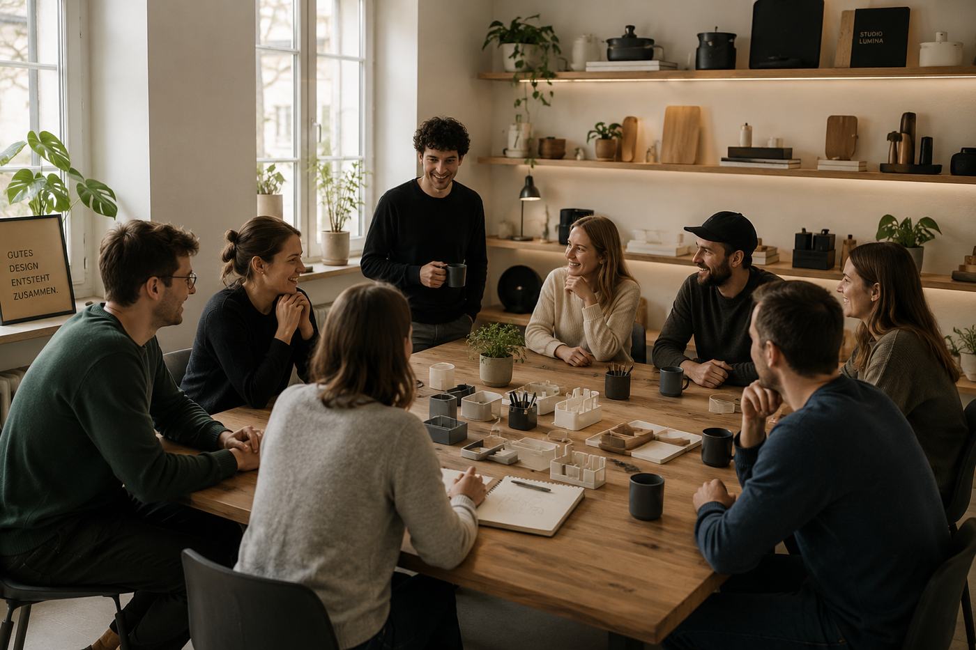 Ein Morgen im Studio: bevor der erste Druck startet