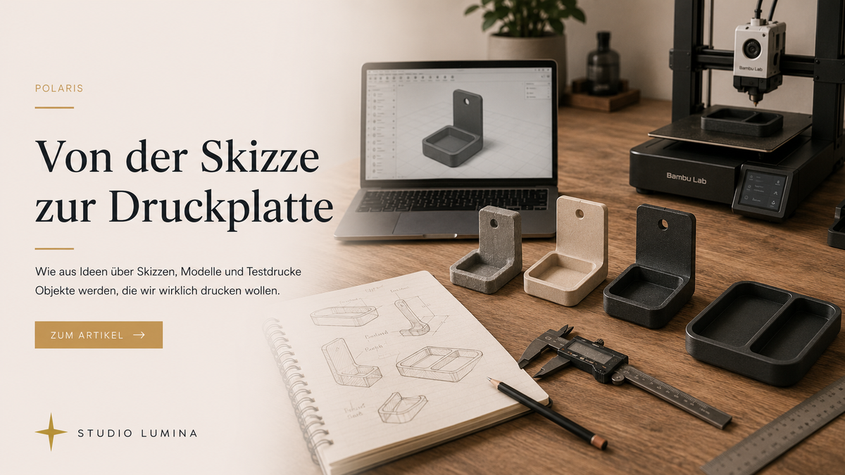 Vom Skizzenblock zur Druckplatte: der Weg für ein neues Objekt