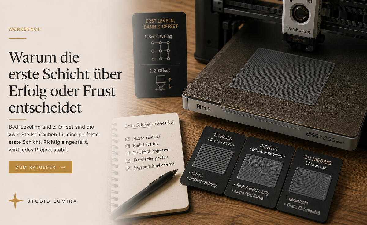 Die perfekte erste Schicht: Bed-Leveling & Z-Offset